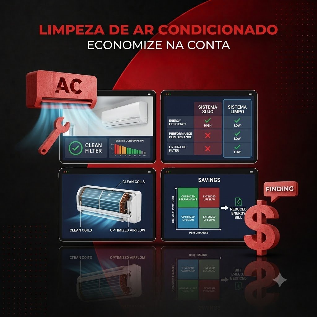 Limpeza e higienização de ar-condicionado